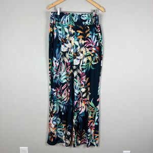 Joseph Ribkoff Pants Womens 12 Multicolor Floral Wide Leg Pull On Dressy Palazzo